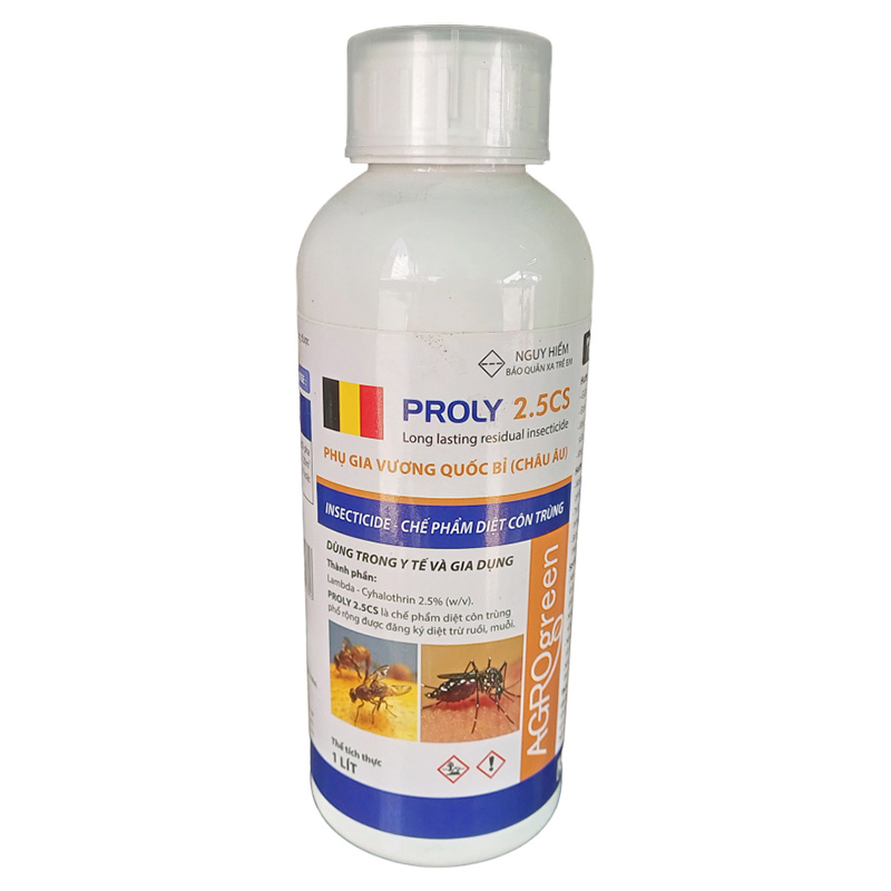 Thuốc diệt ruồi Proly 2.5CS chai 1 lít của Bỉ